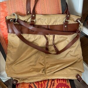 Hayden Harnett Nylon Ibiza Tote Bag with Leather Trim